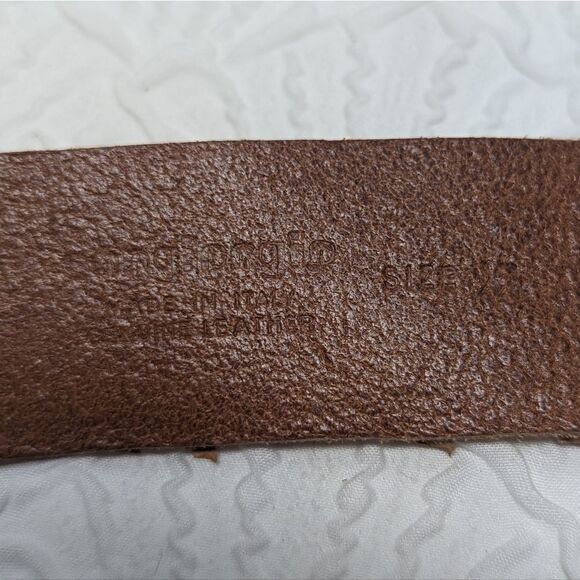 SANGIORGIO | Italian Textured Leather Belt sz XL - Picture 4 of 13
